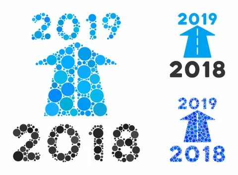 2019 future road Composition Icon of Round Dots Stock Illustration
