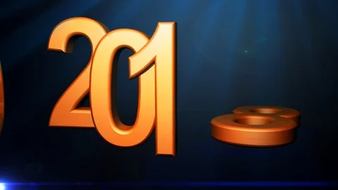 2019 golden text animation, Stock Footage 100146638