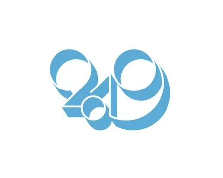 2019 logo new year vector on white background. Lettering for print web greeting Stock Illustration