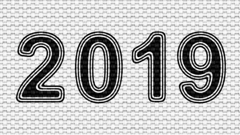 2019. Looping footage. Illustration. Stock Footage 107580756