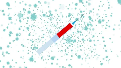 2019-nCoV virus strain molecules fly slowly disappearing or being cure with Stock Footage 127280693