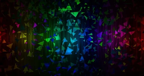 2019 New Year animation falling triangles Stock Footage 98464928