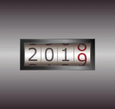 2019 Red Counter Stock Illustration