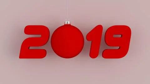 2019 Red Ilustración de archivo