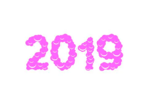 2019 Sweet numbers Illustrazione stock