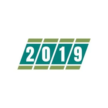 2019 text design Stock Illustration