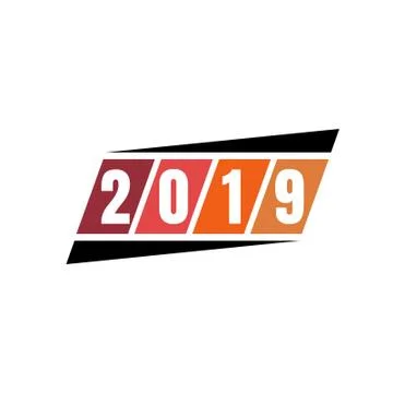 2019 text design Stock Illustration