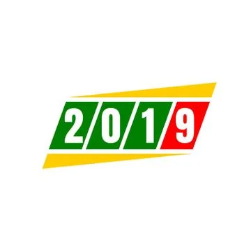 2019 text design Stock Illustration
