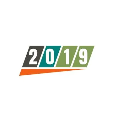 2019 text design Stock Illustration