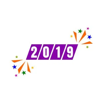 2019 text design Stock Illustration