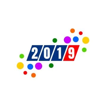2019 text design Stock Illustration