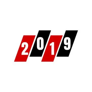 2019 text design Stock Illustration