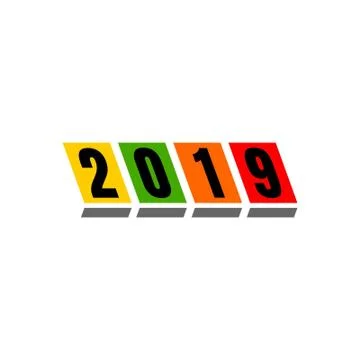2019 text design Stock Illustration