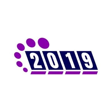 2019 text design Stock Illustration