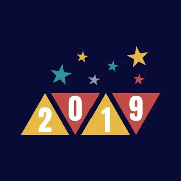 2019 text design Stock Illustration