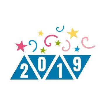 2019 text design Stock Illustration
