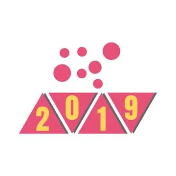 2019 text design Stock Illustration