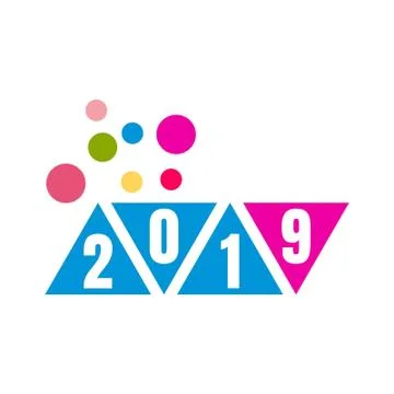 2019 text design Stock Illustration