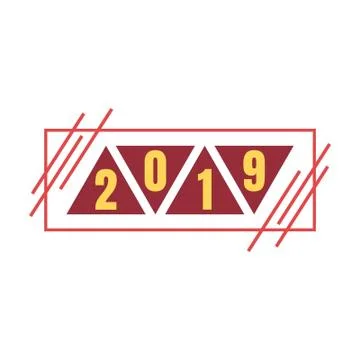 2019 text design Stock Illustration