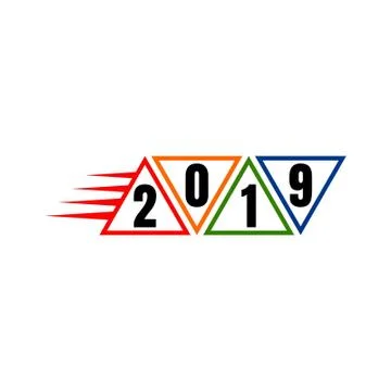2019 text design Stock Illustration