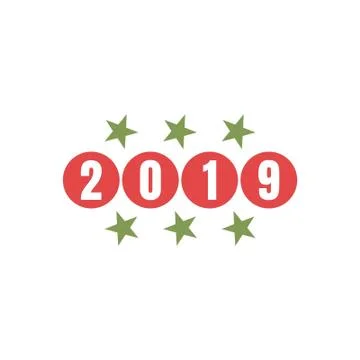 2019 text design Stock Illustration