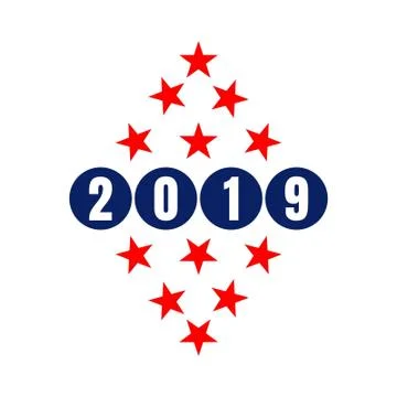 2019 text design Stock Illustration