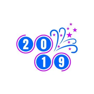 2019 text design Stock Illustration