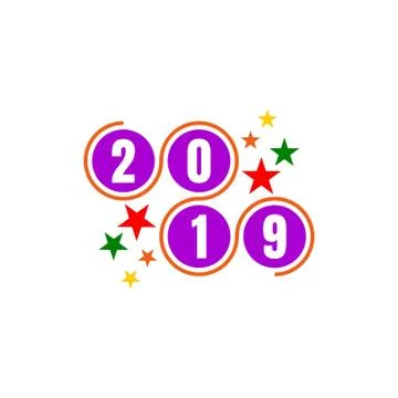 2019 text design Stock Illustration