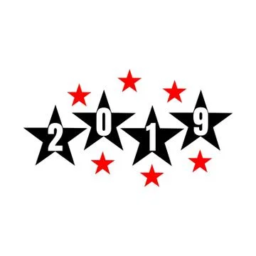 2019 text design Ilustración de archivo