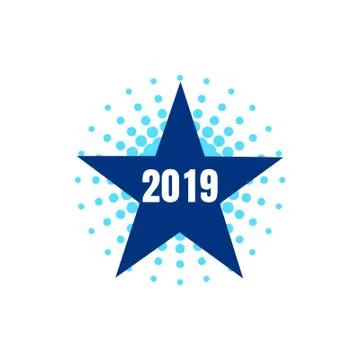 2019 text design Illustrazione stock