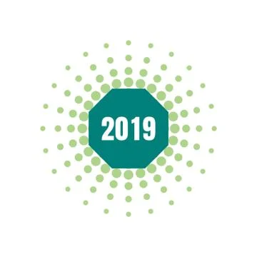 2019 text design Ilustración de archivo