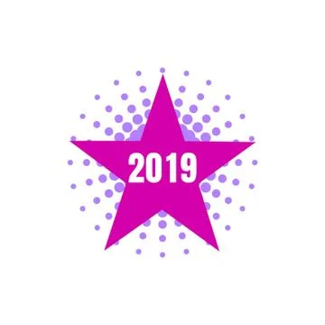 2019 text design Illustrazione stock