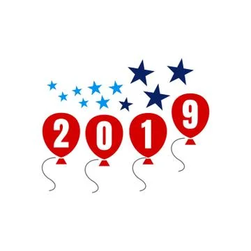 2019 text design Stock Illustration