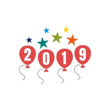 2019 text design Ilustración de archivo