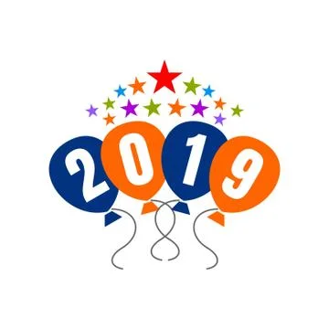 2019 text design Stock Illustration