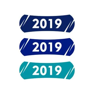 2019 text design Ilustración de archivo
