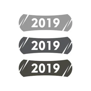 2019 text design Stock Illustration