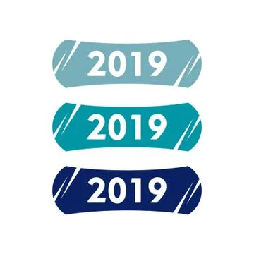 2019 text design Ilustración de archivo