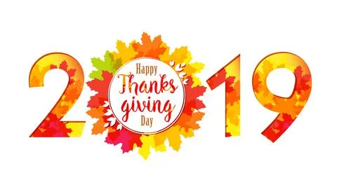 2019 Thanks giving maple Stock Illustration
