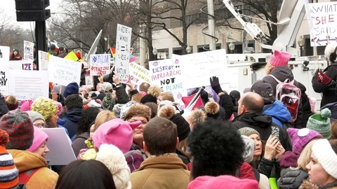 2019 Women’s March Video stock 101540263