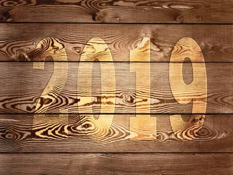 2019 written on a panel Stock Photos