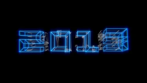 2019 Year (blue) Video stock 96503969