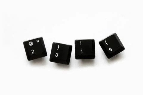 2019 year on computer keyboard keys Foto stock