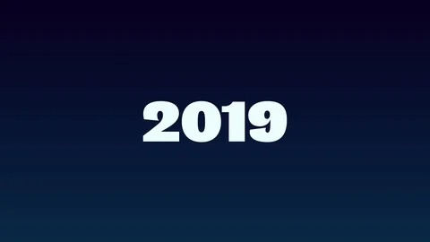 2019 Year Number Particles Animation. Stock Footage 108250316