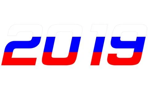 2019 Year.Russia Stock Illustration