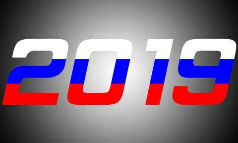 2019 Year.Russia Stock Illustration