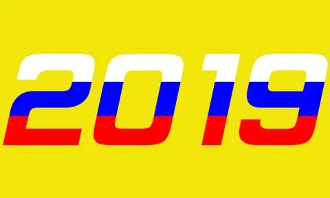 2019 Year.Russia Stock Illustration