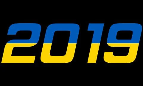 2019 Year.Ukraine Stock Illustration