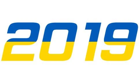 2019 Year.Ukraine Stock Illustration