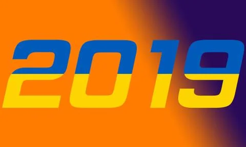2019 Year.Ukraine Stock Illustration